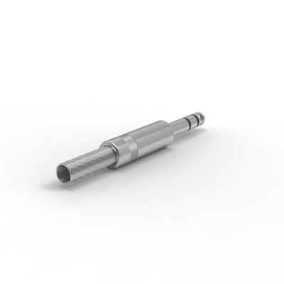 Metal 6.35 mm Jack Plug Through Hole Audio Jack Connector 2 Contact