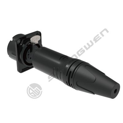 Indoor Audio 4-Pin XLR Mount Connector IP40 Protection Class 4-Pole Plug for Wireless Bodypack Headphone Microphone