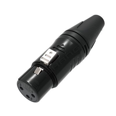 Custom Logo Outdoor Waterproof 3 Pin XLR Male Connector 7.5A Power Audio Video Female Socket with Zinc Alloy Housing