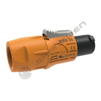 Outdoor Waterproof IP65 Led Display Power Connector Male to Female Waterproof Powercon Cable