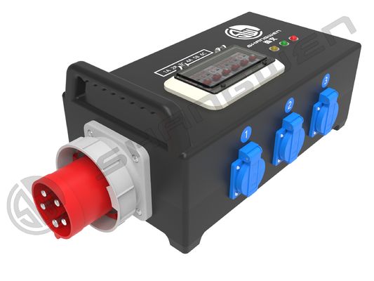 IP67 Portable Industrial Waterproof Power Distribution Box  32A  ABS Distribution Box 6  Euro Plug ABS Electric Box