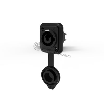 250v 20A IP65 Hitam Powercon Chassis Soket konektor tahan air Untuk layar LED