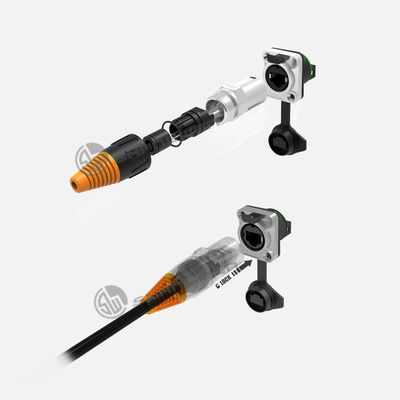 Sinyal Rj45 Waterproof Connector Ethernet Plug Male Female Connector