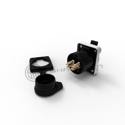 XLR Audio Power Waterproof Socket Connector 5 Pin Mikrofon IP65
