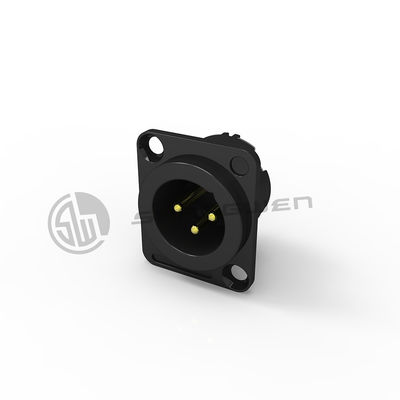 Audio XLR Mini Mini 3 Pin Konektor Listrik D Shape Male Socket