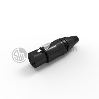 Video XLR Konektor 10A Waterproof Wanita 3 Pin Konektor Plug