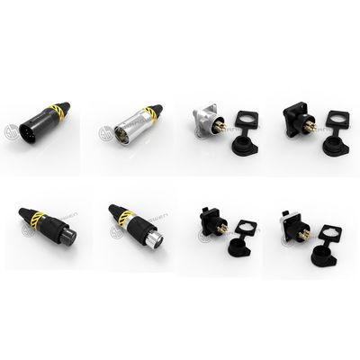 Waterproof 5 Pin XLR Connector IP65 Pria Wanita Socket Connector