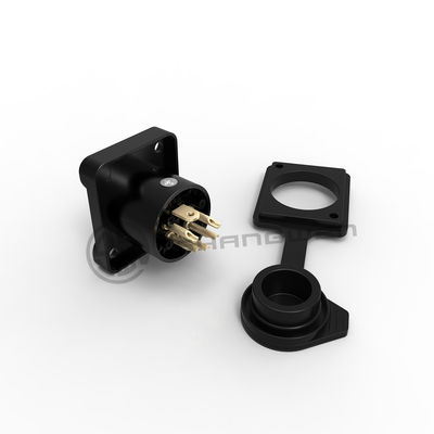 Audio XLR Connector Outdoor Waterproof 5 Pin Connector Socket Pria