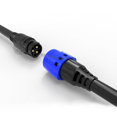 Push Pull IP67 Power Connector 3 Pin Male Plug Connector Seri M19