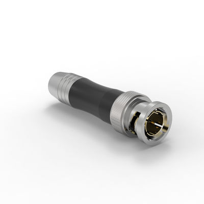 Logam Pria BNC Video Connector Plug Dengan 500 Siklus Daya Tahan