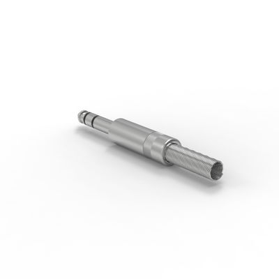 Metal 6.35 mm Jack Plug Through Hole Audio Jack Connector 2 Contact