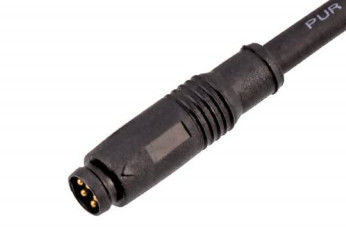 M8 Straight Male Overmolded Plug Push-Pull 3/4A 5B IP67 Untuk Aplikasi Industri