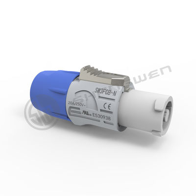 20A 250V konektor listrik sirkular Indoor 3 konduktor konektor Powercon