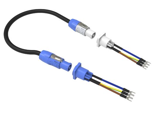 250v AC Powercon Connector Female Socket Connector Ip44 Untuk LED Display