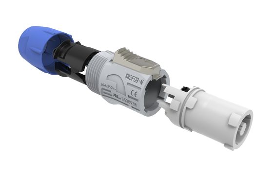 Konektor melingkar tahan air 3 Pin Konektor Daya Melingkar Konektor Daya Listrik Pria Bahan PA6