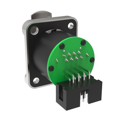 IP44 Rj45 Indoor Connector Industrial Solder Pria Wanita 8pin Horn Straight Plug