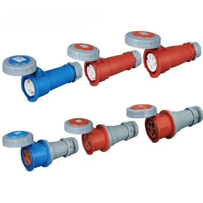 Aksesoris Elektronik Industri IP67 Kopling Waterproof untuk Outdoor CEE/IEC Plugs