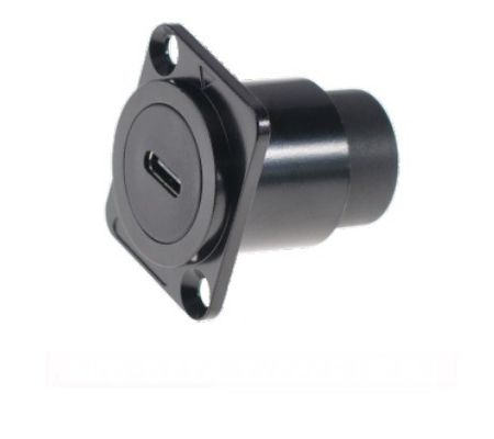 USB TYPE C Zinc Alloy Square Data Connector Dustproof Audio Data Connector untuk Aksesoris Elektronik Industri