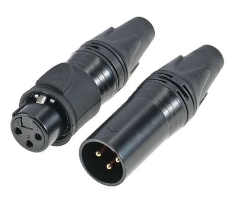 Aksesoris Elektronik Industri Wanita Waterproof 3 Pin XLR Connector untuk Audio Video Outdoor dan Waterproof