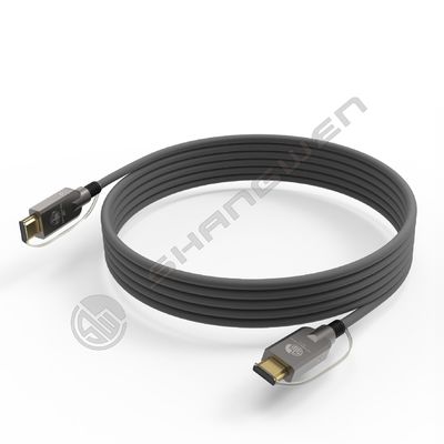 2.1 HD Link Port Fiber Optic Kabel TPU Shell Stainless Steel 304 Armored Tube Silicon Line Chip 4K 60Hz 8K 144Hz OD 6.0mm