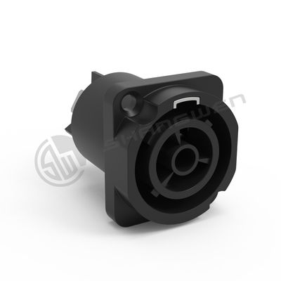 IP65 Waterproof Panel Socket dengan Kapasitas Arus Tinggi Terkunci Triple Core 3pin Power Connectors Outdoor 16A Male/Female