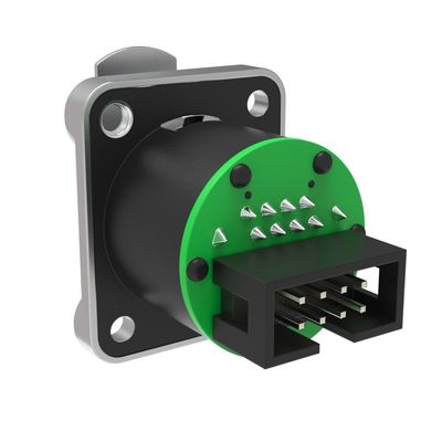 Konektor RJ45 tahan air di dalam ruangan 8-Pin Jaringan LAN Ethernet Plug Splitter IP44 CAT5e CAT6 Konektor Ethernet Industri