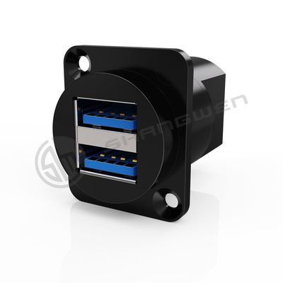 Konektor Kabel Data USB Tipe A/B 3.0 Ganda Port 9-Pin Berpelindung Tahan Debu Panjang Kustom Perumahan ABS Plastik Tembaga untuk Audio