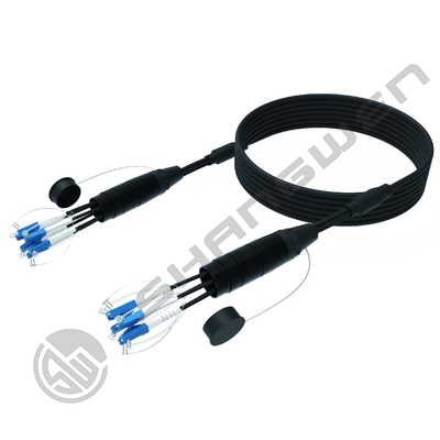 Kabel Komunikasi LC SC FC TPU Tahan Air LC-LC Singlemode Armored PDLC Fiber Optic Patch Cable Reel 4/6/8 Inti