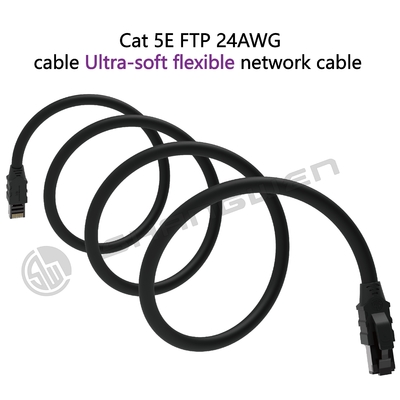 UTP Cat5e 90degree Angle RJ45 Connector Stranded Network Cable Terminal 8P8C Crystal Head Plug