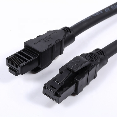 Kabel Ethernet Patch Cord Cat5E UTP Bulat 24AWG UTP Lembut 4pasang CE UL Multiple Copper Twist 100% Tembaga Bebas Oksigen Kabel Cat5E