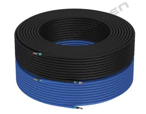 Biru Hitam 24awg FTP SFTP Shielded CAT6A Ethernet Network Kabel 8 Konduktor Patch Cord