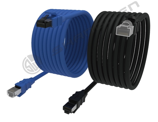 CE ROHS FTP UTP SFTP Cat7 Rj45 Plug Kabel Jaringan Lan 1000ft CAT7 LAN AWG23 S/FTP 100% Tembaga Oranye