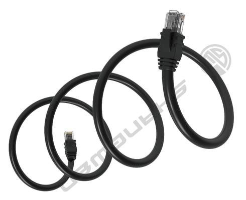 Kabel Jaringan UTP Cat5e 26awg Hitam Patch Cord 4 Pasang Kabel LAN Cat5e