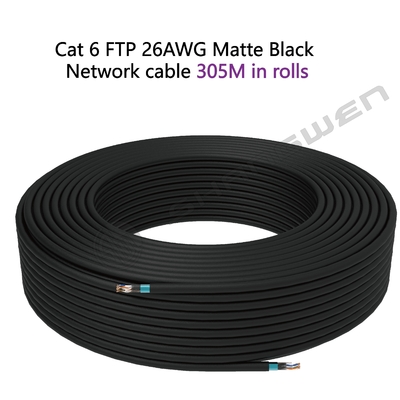 Black CAT6 FTP 24AWG Ethernet Network Cable 4pair Cross CE UL Multiple Copper Twist 100% Oxygen-free Copper 1m/2M/3M/5M