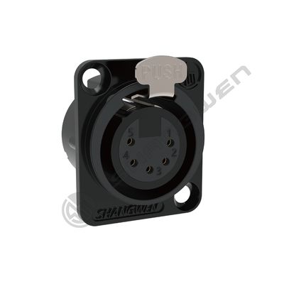 Mini 5-Pin XLR Male Audio Connector IP40 Indoor Shell with Gold Contacts Black Microphone Audio Cable Connector Plug