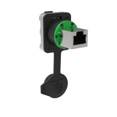 Industrial Ethernet Panel Mount Straight Socket Outdoor signal 8 Pin Rj45 Waterproof Female Ethernet Chassis Connector IP65