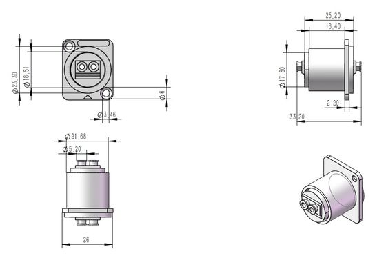 LC to LC Fiber Optic Panel Mount  D-Type LC Female to Female Coupler Single-Mode Multimode Module Socket for Fiber Optic