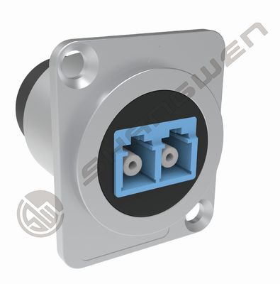 Fiber Optic Panel Mount  D-Type LC Female to Female Coupler Single-Mode Multimode Fiber Optic LC Chassis Connector IP44