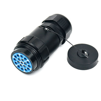 19-Core Male Female Aviation Plug Gold-Plated Copper Needle Stage Light Signal  Waterproof Plug with Distribution Box